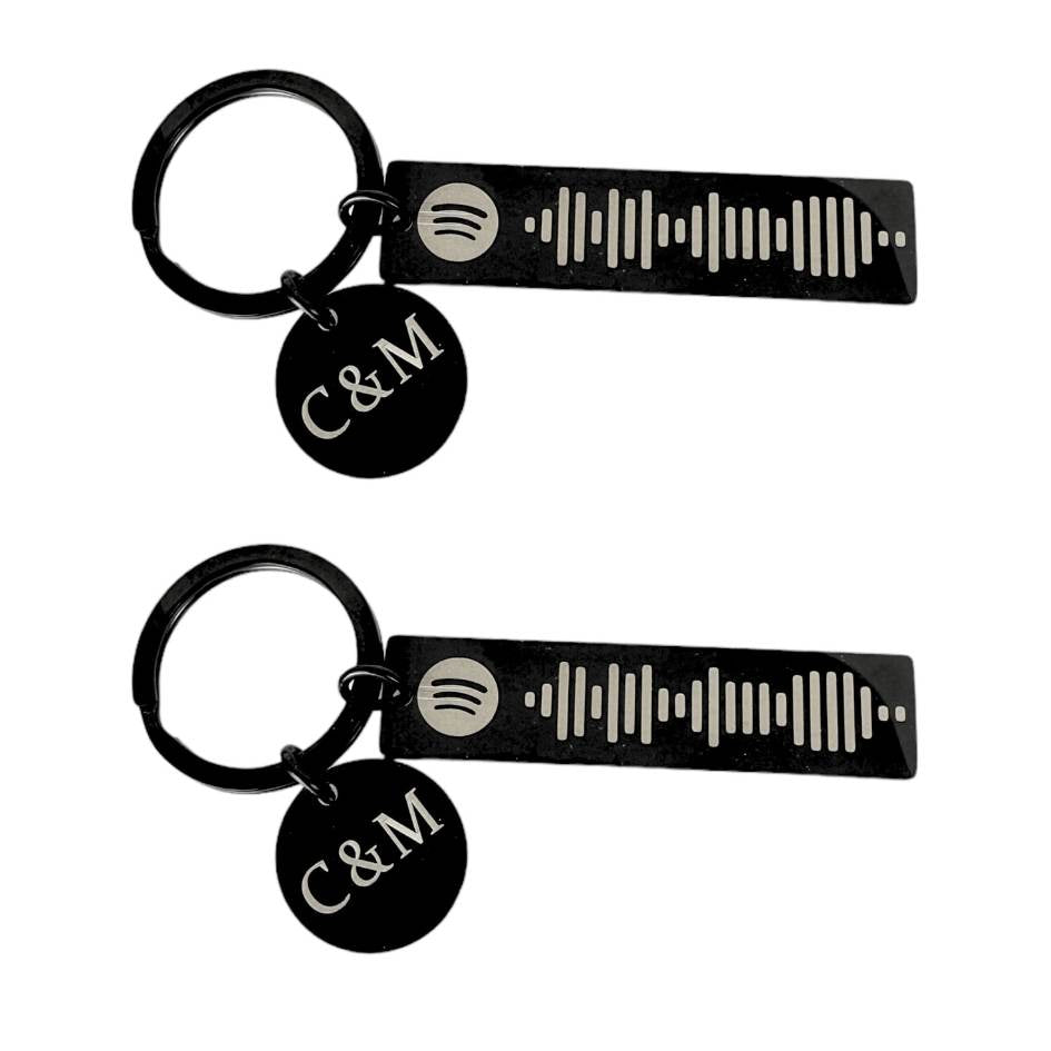 Set 2 Llaveros Personalizados Acero Inoxidable - Barrita