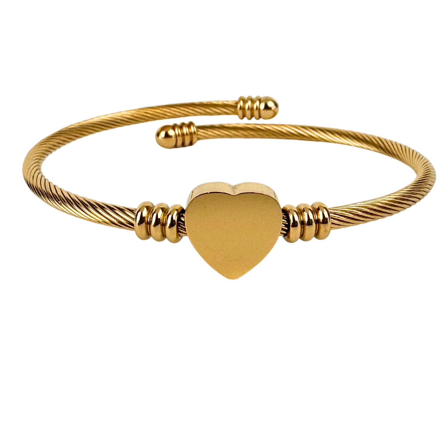 Brazalete Personalizado Con Inicial De Acero Inoxidable