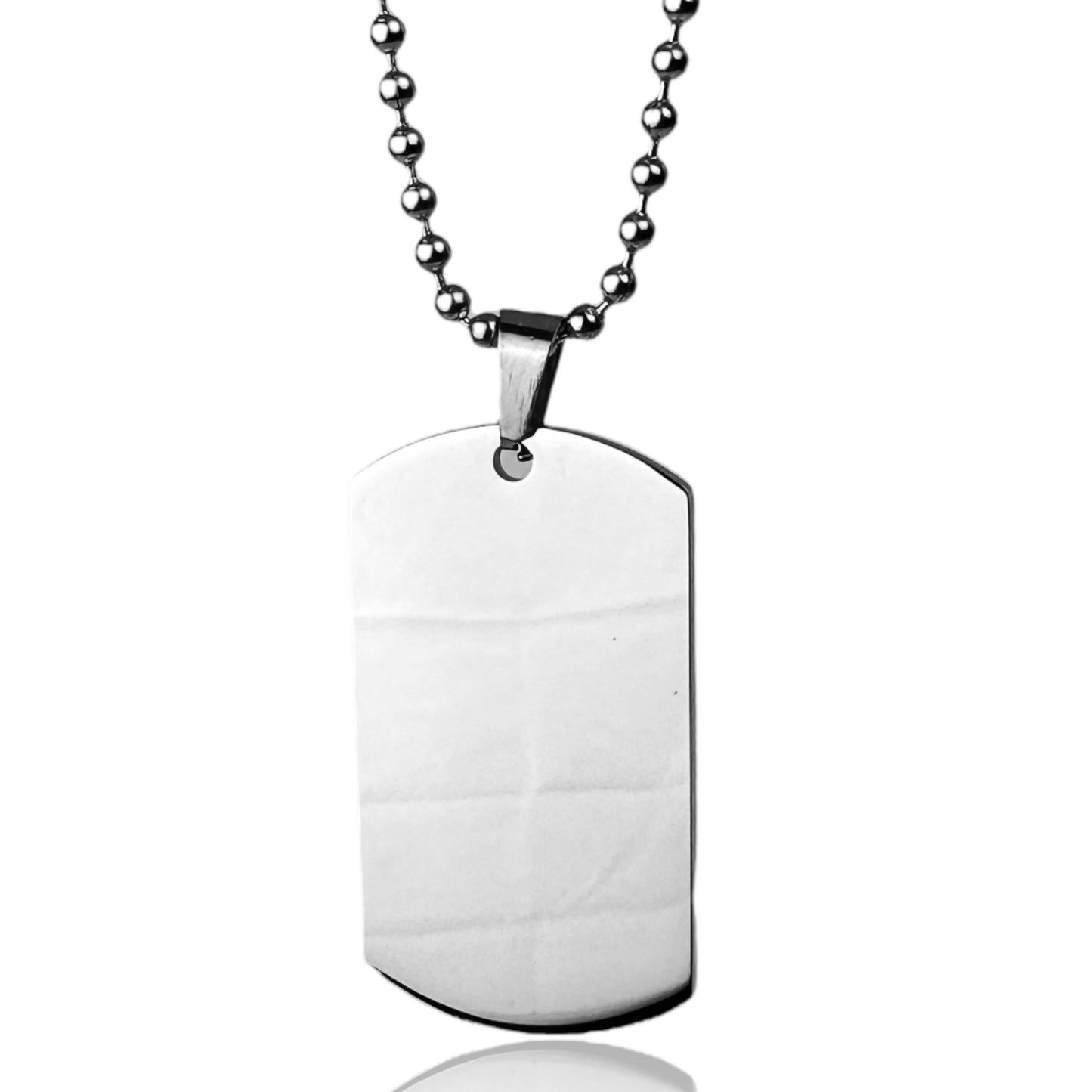 Placa Estilo Militar Acero Inoxidable - Sin Grabado