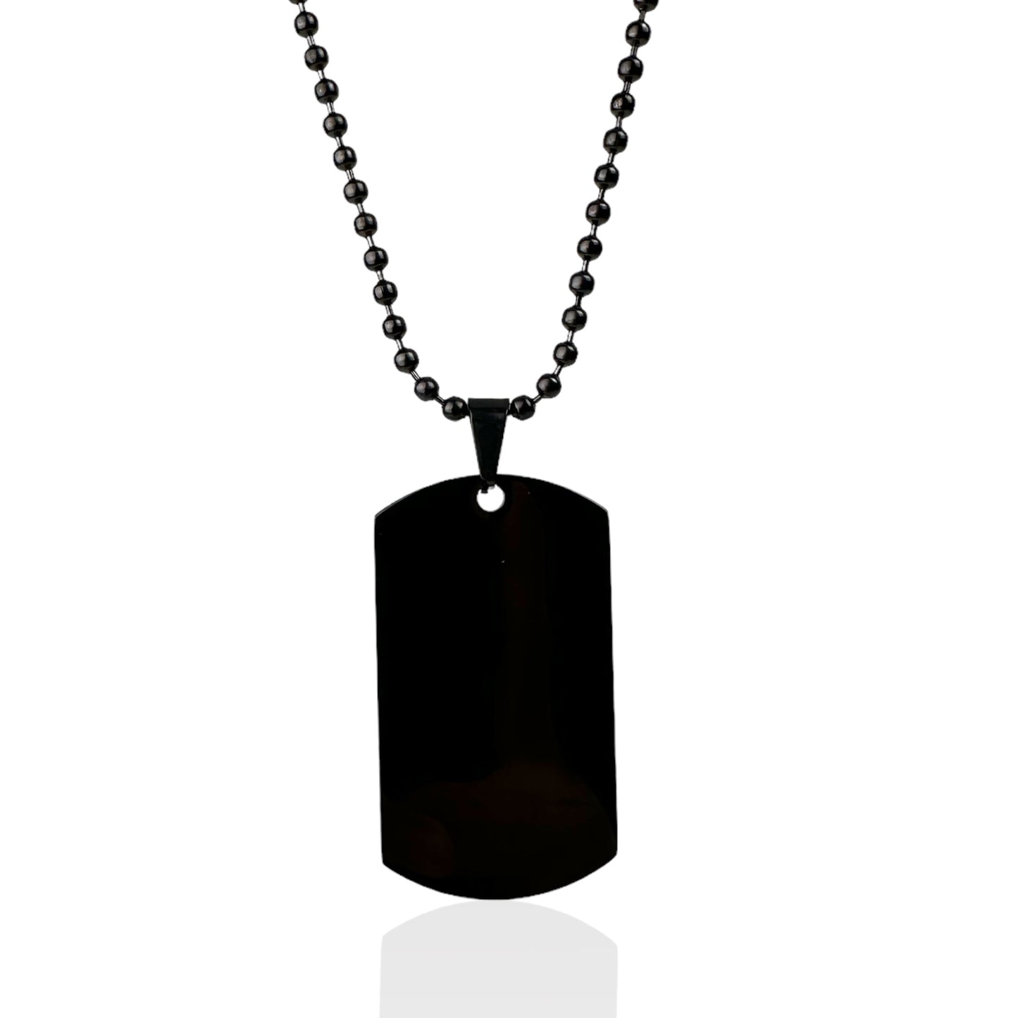 Placa Estilo Militar Acero Inoxidable - Sin Grabado