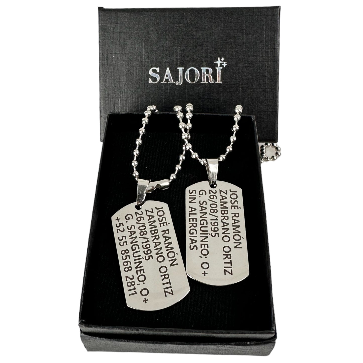 Doble Tag Pequeña Estilo Militar Personalizada
