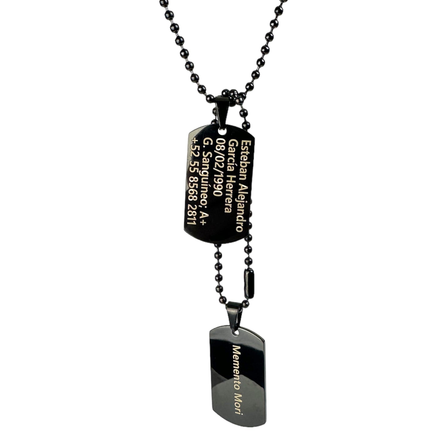 Doble Tag Pequeña Estilo Militar Personalizada