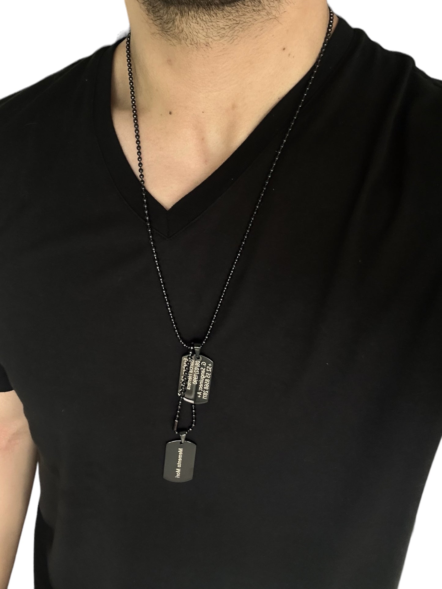 Doble Tag Pequeña Estilo Militar Personalizada