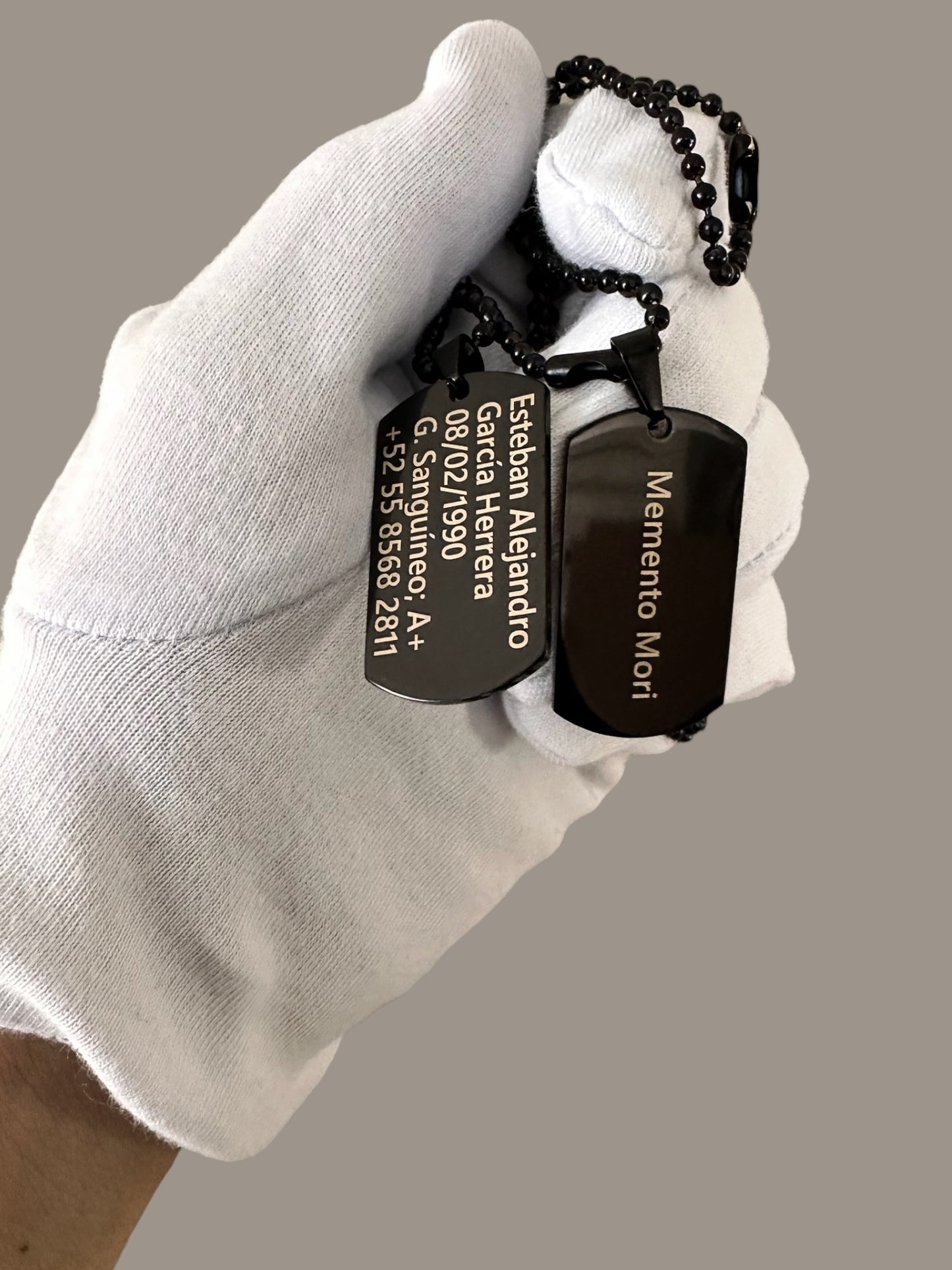 Doble Tag Pequeña Estilo Militar Personalizada