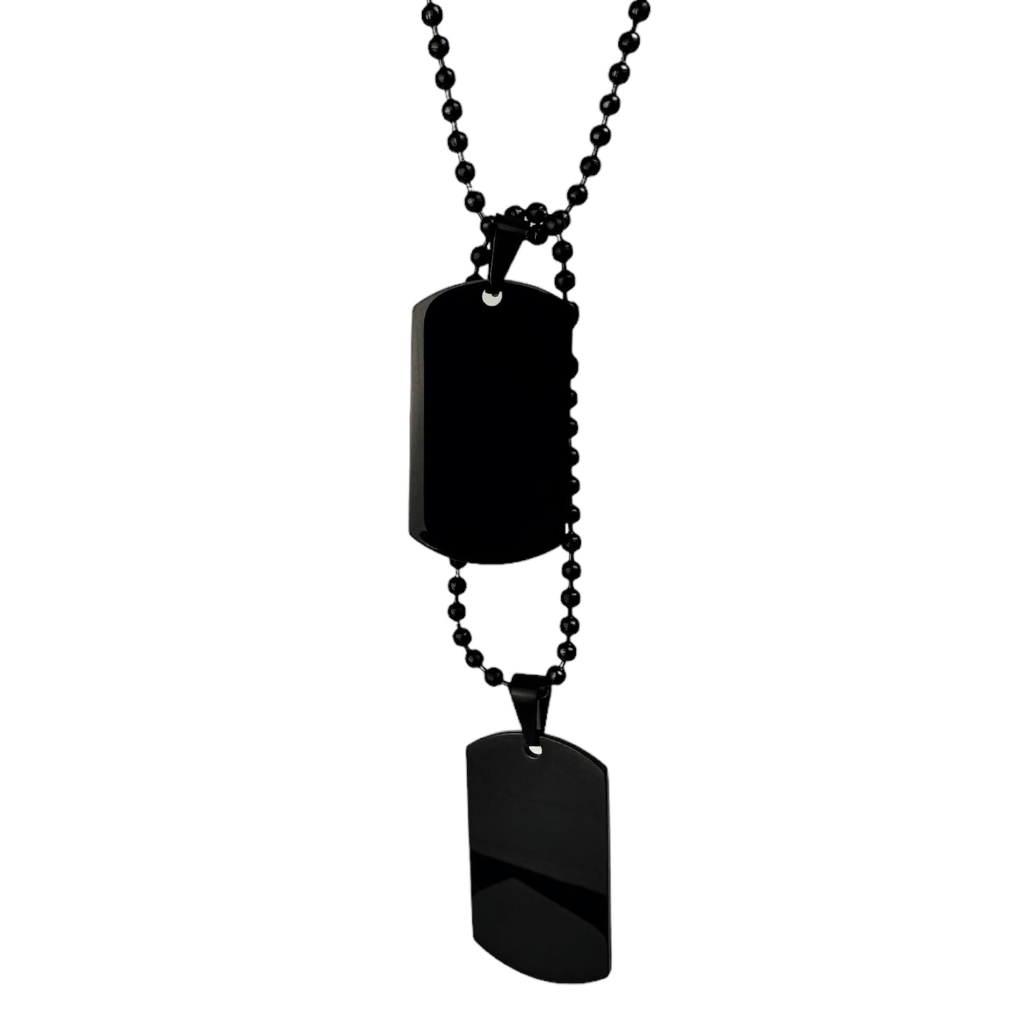 Collar Doble Tag Estilo Militar - Sin Grabar