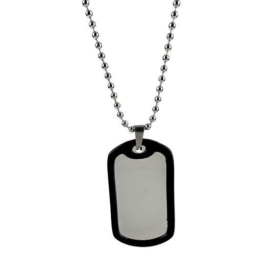 Placa Estilo Militar Con Silenciador - Sin Grabado