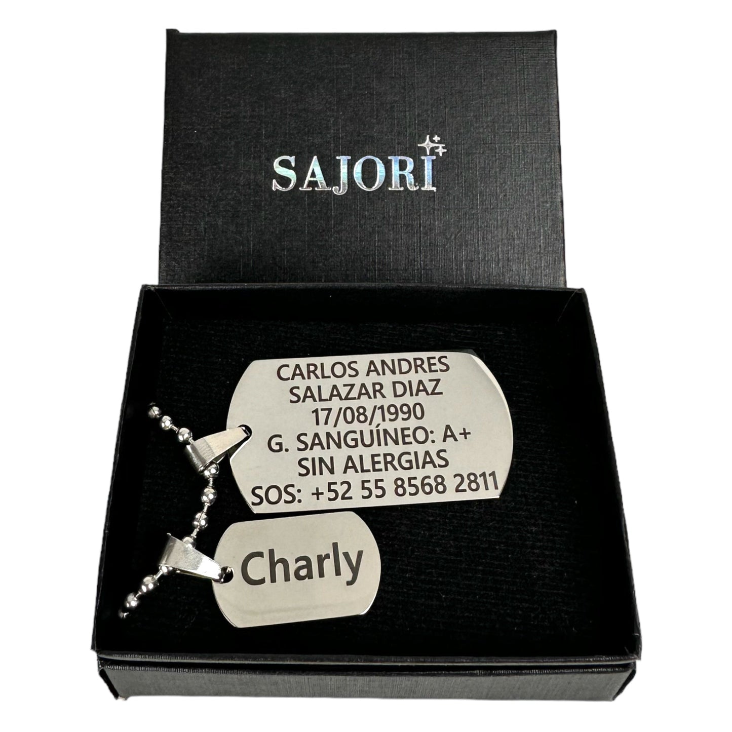 Set de Placa Grande y Pequeña Personalizadas Acero Inoxidable