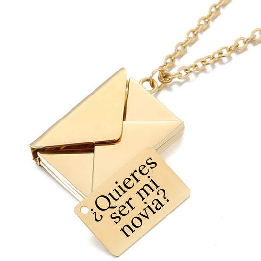 Collar De Carta Con Mensaje Personalizado